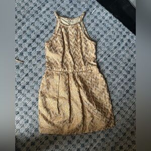 RACHEL Rachel Roy Gold and Cream Mini Dress